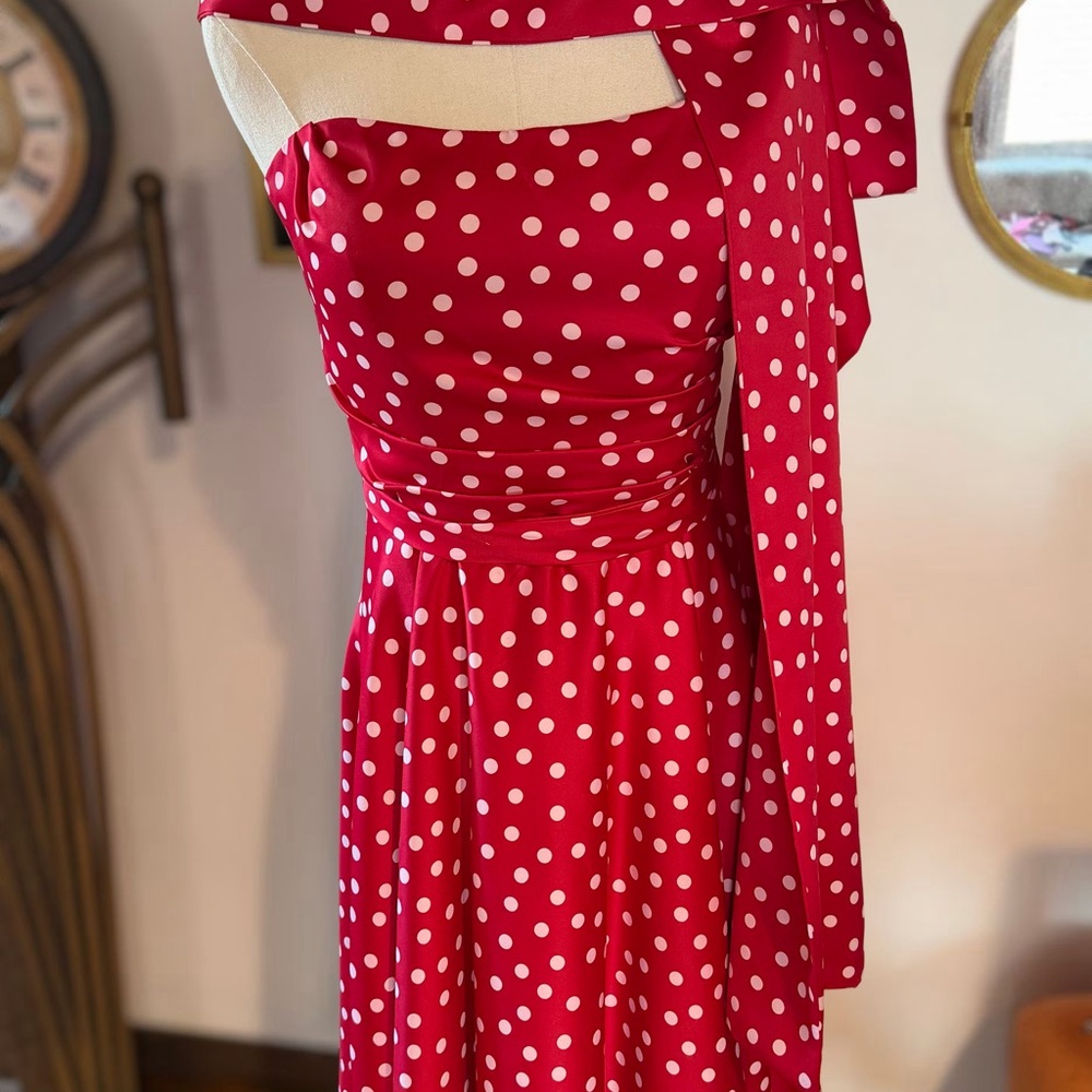 Fabulous Red Polka Dot Fit and Flare Dress! - Picture 2 of 16